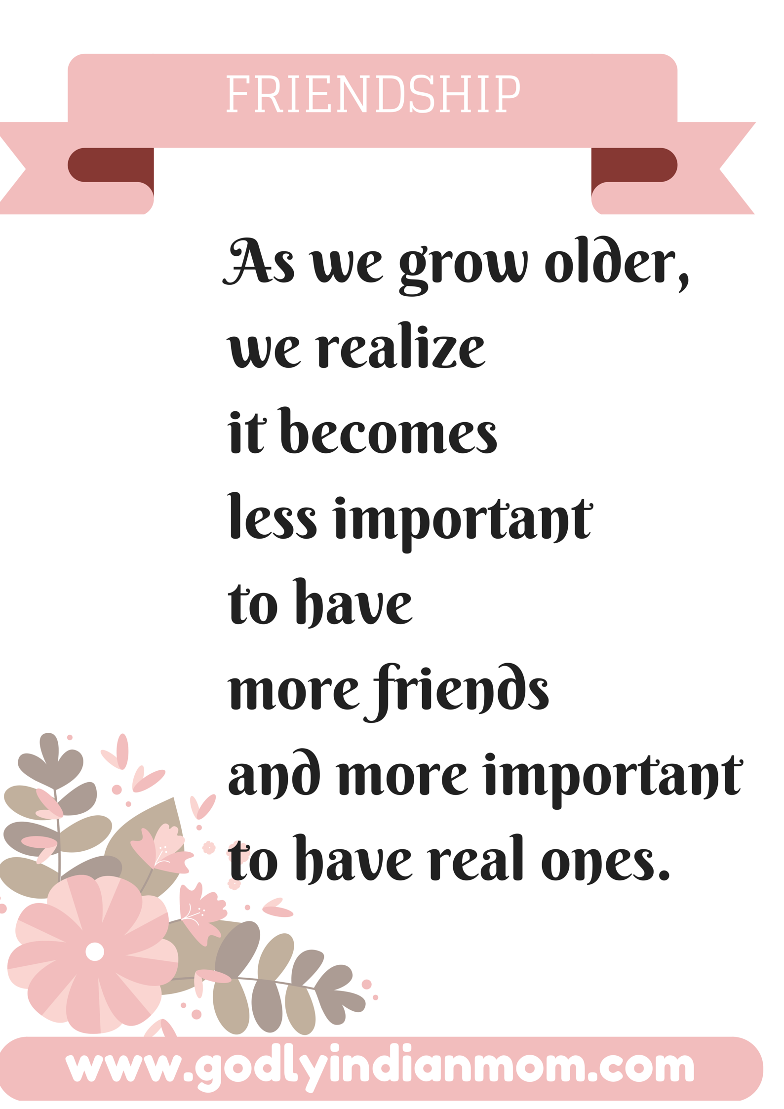 As we grow up,we realize it becomes less